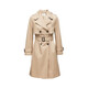 Veromoda Windbreaker Frühlings- und Sommer Taille Revers mittelgroße Farbe Britische Pendeljacke für Frauen 323121021 C13 Light Khaki - Chase Single Xs