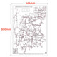 National Railway Map Passenger Freight Mileage Calculation Station Schematic Map 566*800 mm