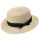 XIANGLANER PARADO CHIRD SABE Mujeres Viajes en verano British Retro Flat Top Hat Fresh Sun Protection Beach Hat tendencia de color caqui Niños (53-55 cm)