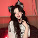 Ellilo Cat Ears Bell Headband Female Pure Desire Cos Fox Ear Plush Headband Wolf Ear Animal Ear Halloween Props Hair Accessory Wolf Ear Headband - Black Gray