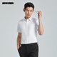 Lilang short-sleeved shirt men's summer slim fit and slightly stretched 24 summer men's cool shirt white 175/88A