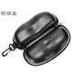 
Budi high-end brand sunglasses box pu black compressive zipper box fashion leather eva mirror box custom logo black 100 sunglasses box