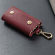 Patriot Cattle (Aiguoniu) Echtes Cowhide Retro verrückter Pferdeleder handgefertigtes Schlüsselbund Home Großkapazität Mode koreanische Version Multifunktions-Autokey-Tasche Wein rot/rot