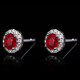 Tingliang 18K gold 0.60 carat pigeon blood red ruby earrings diamond earrings colorful treasure earrings in stock