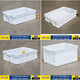 Caja de plástico de grado de alimentos Caja de rotación de la caja de tortugas engrosadas Rectángulo Caja de almacenamiento Caja de almacenamiento Caja grande 700-390 Caja (diámetro exterior: 757*560*400) Blanco (sin cubierta)
