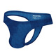 Men's low-waist thong sexy threaded cotton solid color buttocks highlighting big breathable bikini briefs blue 2XL