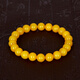 Famous family beeswax bracelet for women old beeswax round beads chicken oil yellow bracelet Baltic amber birthday gift 8.5mm