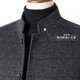 Fazeya Hengyuanxiang Zhongshan-Anzug Herren-Stand-up-Halsband Doppelseite Wollmantel Herrenanzug Plaid grau groß 4xl (195) (vorgeschlagen 190-210jin [Jin gleich 0,5 kg]))