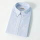George White Men's Business Shirt Long Sleeve Pure Cotton No-Iron Shirt Formal Stripes Casual Slim Blue Stripes 39
