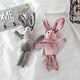 Schoolbag hanging chain women's clothing dead rabbit key chain female cute internet celebrity Korean version student schoolbag hanging bag hanging decoration couple small gift medium gray [pretending to be dead rabbit]