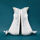 Zhenxi Hanfu -Schuhe für Frauen im Frühling und Herbst Alte Style Sticked Schuhe Stoff Schuhe Quasten Quasten HAISE ZAS UND ERHERGTE BUGSHOUS HAN -Element Performance Schuhe Welle weiß - erhöht ca. 4 cm 36 36