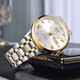 I/W Carnival Hwguoji Swiss berühmte Uhr Top Ten Marken Herren -Automatik mechanische Uhr Importierte Bewegung Doppelkalender Luminöser wasserdichte Uhr Aiwochi Jin Steel Band Weißer Boden + gleiches Modell + Exquisite Geschenkbox [679]