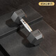 Junfan plastic-coated hexagonal dumbbell pure iron men's household dumbbell fitness steel solid arm muscle environmentally friendly dumbbell 2.5KG single