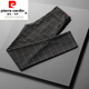 Pier Cardin International Brand Pure Cotton Men's Pants Autumn Light Business Plaid Pants Gray Casual Pants Men's Slim Casual Pants Small Foot Suit Pants Thin Style Four-sided Elastic Wear-resistant Dirty and Comfort 689 Dark Gray 31