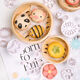 Yuexinke steamed bun embossing mold baby food supplement butterfly noodle cartoon pattern small daisy bun pastry cake fondant tool small daisy + small plum blossom 8-piece set