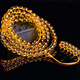 Brahma-made sea amber beeswax pendant, natural gold amber Buddha beads 108 bracelets, amber pendant, sweater chain for men and women, extra small gold amber 6mm, 108 pieces