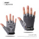 Spring and summer children's half-finger gloves for riding mountain bikes, non-slip and breathable, children's weight 35-80Jin [Jin equals 0.5kg] children's blue true microfiber [shock-absorbing anti-slip palm] M size weight 35-50Jin [Jin equals 0.5kg] around
