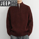 Jeep Spirit Light Luxus Halbzipper Stand Halsband Pullover Herren Winter Wärme Innere Wear Herrenpullover Teenager LO6627 Hellgrau M ungefähr 90 ~ 115 Jin [Jin gleich 0,5 kg] kann getragen werden