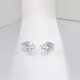 ZLF (ZLF) PT950 platinum stud earrings for women, classic versatile star hollow earrings 1.39g