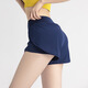 猫人（MiiOW）夏季短裤女防走光侧口袋透气速干宽松休闲运动跑步健身瑜伽薄短裤 香鲸蓝 XL