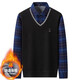 Nobel Paul (Nobolpaul) Séter para suéter masculino para otoño e invierno, además de un suéter en Velvet en terciopelo, suéter elástica de dos piezas de dos piezas para ropa de otoño para hombres My15618 L [recomendado 100-120 Jin [Jin iguala 0.5 kg]]