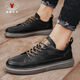 California Bull (Calif Bull) Herrenschuhe Casual Schuhe Summer Casual Leder Schuhe Britische Arbeitsstiefel dicker alleinerhöhenhanzer Schuhe Herren schwarz braun 41
