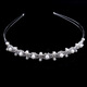 Meng Junchen bridal tiara hair accessories diamond-encrusted imitation pearl headband Korean style fashionable and elegant rhinestone double-layer hairpin headband style 6 pearl silver