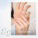 Chow Tai Sang platinum ring plain ring couple pt950 couple proposal platinum ring simple birthday gift for girlfriend 2.86g - women's ring 10 rings