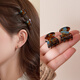 Zuoou super small mini exquisite small hair clip women's broken hair clip side bangs clip small clip shark clip small hair clip blue coffee color pair