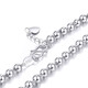 Jinduoxi Valentine's Day gift pt950 platinum bracelet for women, platinum bracelet, light bead bracelet, women's bracelet, about 5.8-6 grams, 17+2cm, 3.1mm thick