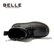 Belle Kinderschuhe Kinder Fleece Martin Stiefel Mädchen Short Stiefel Baby Lederstiefel Schwarze Prinzessin Single Boots Herbst neue Stiefel Vanille-Reis-Eingang de3891 30