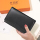 丝芙伦2026新款纯牛皮好用折叠中短款钱包简约休闲真皮大容量多卡位卡包 黑色