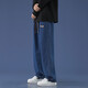 Foss Phil Jeans Herren Frühlings- und Herbststil Winter loser klarer Farbe American Vielseitige High Street Weitbein Hosen Casual Hosen Herren Trendy Marke 718-825 Dunkelblau M [Vorgeschlagen 110-130jin [Jin gleich 0,5 kg]]]
