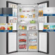 Haier 655L Querfacher viertüriger viertüriger variabler Frequenzluftgekühlte frostfreier trockener und feuchter Aufbewahrungskühlschrank 655 Liter BCD-655WGHTD9DG9U1