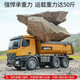 Huina 573 alloy 10 channel remote control dump truck engineering vehicle 2.4G truck dump truck children's toys 316 remote control fog cannon truck 9 channels single electric standard