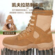 New brown combat boots men's ultra-light high-top side zipper combat boots breathable non-slip brown combat boots waterproof New combat boots microfiber model 41