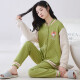 芊之雅（QIANZHIYA）睡衣女生秋冬季加厚纯棉夹层长袖家居服加棉空气棉保暖薄夹棉套装 MFT-15271# 女M/160