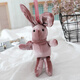 Schoolbag hanging chain women's clothing dead rabbit key chain female cute internet celebrity Korean version student schoolbag hanging bag hanging decoration couple small gift medium gray [pretending to be dead rabbit]