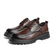 Belle Plissee Business Lederschuhe Herrenkuhläden dicke Sohle formelle Schuhe A1422AM4 Schwarz-Single 41