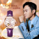 
OLEVS Swiss certified brand watches for women mechanical watches fully automatic simple temperament women's watches luminous waterproof women's watches OLEVS-6636-Purple leather rose shell powder