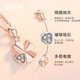 Grace Girl Lucky Four Leaf Clover Necklace Female Simple Temperament Rose Gold Clavicle Chain Fashion Pendant Birthday Gift for Girlfriend Lucky Four Leaf Clover Necklace (Platinum) + Brand