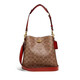 蔻驰（COACH）女包 Willow 22经典LOGO印花水桶包手提斜挎单肩包 棕色C3890B4NQ4