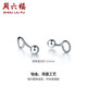 Saturday Fortune (ZLF) PT950 platinum stud earrings for women, classic versatile round bead earrings 1.18g