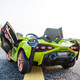 Xingchenhao [Lamborghini authorized] Children's electric car four-wheel toys can be seated for people, children, babies, babies, remote control, green four-wheel drive + remote control + swing + leather seat + soft wheel