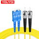 Youysi Fiber Optic Jumper monomode double core Télécommunications Grade SC-SC Fiber Optic Jumper 3 mètres monocore SC-SC-SC 1 METER