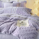 Mercury Series French Winter Warm Milk Velvet Four-piece Set Princess Style Rabbit Plush Quilt Cover Coral Velvet Sheets Style Bedding Non-static Milk Velvet-Purple 1.8m Sheet Style Four-piece Quilt Cover 200x230cm