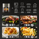 Midea (Midea) Flaming Air Fryer muss nicht umgedreht werden. Haushalt große Kapazität nach oben und unten Dual Wärmequellen transparent und sichtbares Multifunktions-Elektrofreenerbrand vollautomatisch Luft Frittier intelligente Berührungssteuerung, ohne umzudrehen. [NTC -Präzisionstemperaturkontrolle KZC6502] 6,5L