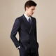 By Creations ROGNA Double-breasted Suit Men's Business Professional Commuting Formal Groom Wedding Suit Navy Blue 48 (175/92A)