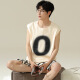 Modal 100% cotton vest pajamas men pure cotton summer sleeveless cool thin home clothes summer can be worn out suit (cotton) AM719 men L