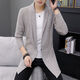 Wanpai Mo spring and autumn mid-length sweater men's cardigan jacket slim sweater top autumn sweater trendy men's clothing K20 black 3XL 145-160Jin [Jin equals 0.5 kg] wear